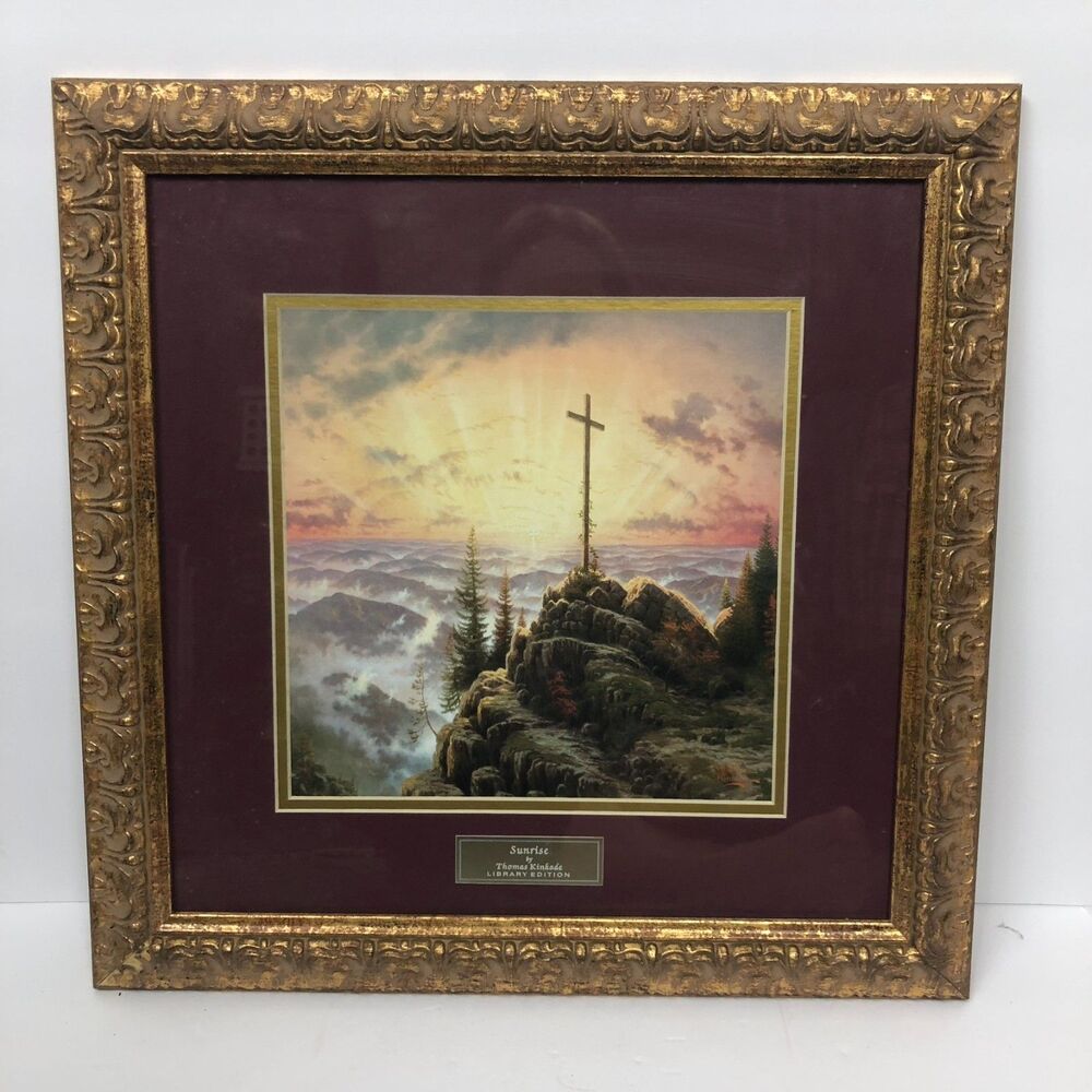 Thomas Kinkade Sunrise Library Edition Framed Print w/ Certificate Christian